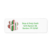 Kerstpaw print aangepaste vakantie labels (Voorkant)