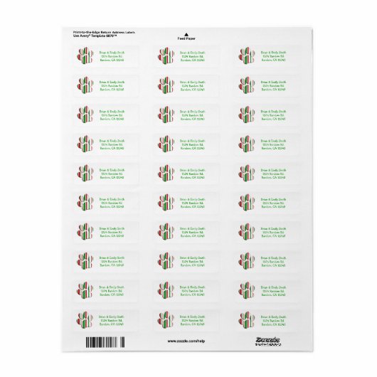 Kerstpaw print aangepaste vakantie labels (Full Sheet)