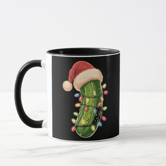 Kerstpekel Augurk In Kerstlicht Pepernoot Mok (Links)