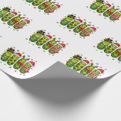 Kerstpekel Bemanning Cadeaupapier (Hoek)