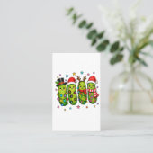 Kerstpekel Bemanning Visitekaartje (Staand voorkant)