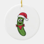 Kerstpekel Bikini Grappig Kerstcadeau Keramisch Ornament (Achterkant)