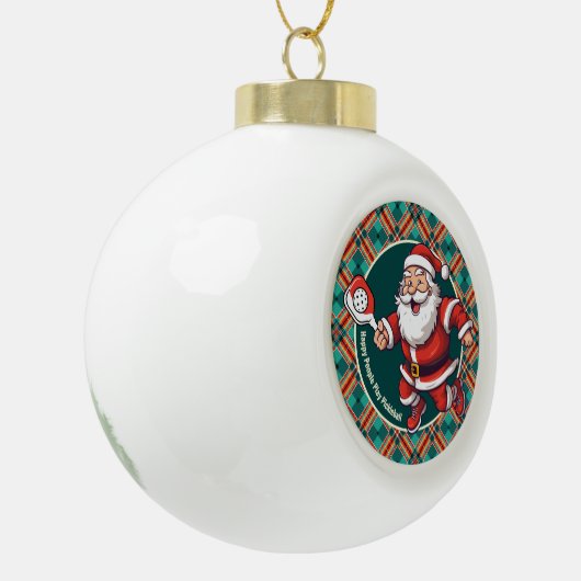  🎅 kerstpekelaar keramische bal ornament (Links)