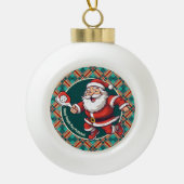  🎅 kerstpekelaar keramische bal ornament (Voorkant)