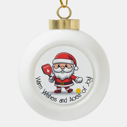  🎅 kerstpekelaar keramische bal ornament (Voorkant)