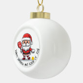  🎅 kerstpekelaar keramische bal ornament (Rechts)