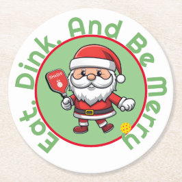  🎅 kerstpekelaar ronde kartonnen onderzetter