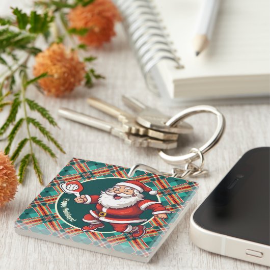  🎅 kerstpekelaar sleutelhanger (Voorkant Rechts)