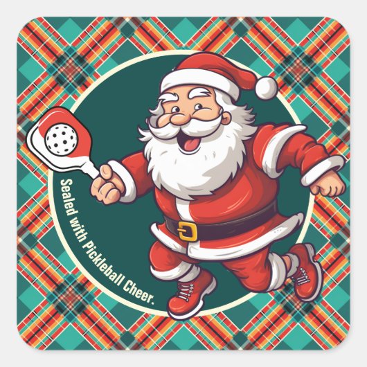  🎅 kerstpekelaar vierkante sticker (Voorkant)