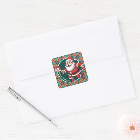  🎅 kerstpekelaar vierkante sticker (Envelop)