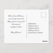 Kerstpekelbal met rendieren, aangepaste tekst briefkaart (Achterkant)