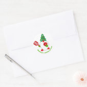 🎅 kerstpekelbal ronde sticker (Envelop)
