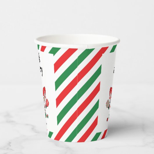 Kerstpekeldwergen, aangepaste tekst papieren bekers (Rechts)