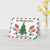 Kerstpekeltje Kaart (Gele Bloem)