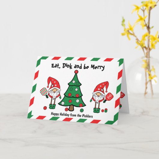 Kerstpekeltje Kaart (Gele Bloem)