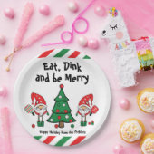 Kerstpekeltje  papieren bordje (Feest)