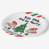 Kerstpekeltje  papieren bordje (Gekanteld)