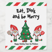 Kerstpekeltje Wijn Etiket (Enkel label)