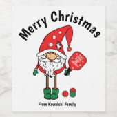 Kerstpekeltje Wijn Etiket (Enkel label)