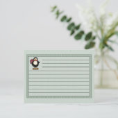 KerstPenguin Recipe Notecard Briefkaart (Staand voorkant)