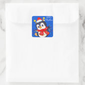 Kerstpenguin Sticker (Tas)