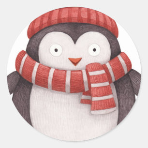 Kerstpenguin Sticker