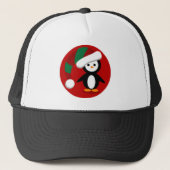 KerstPenquin Trucker Pet (Voorkant)