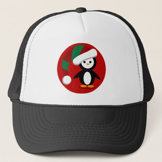 KerstPenquin Trucker Pet (Voorkant)