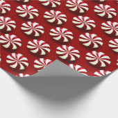 kerstpepermunt cadeaupapier (Hoek)