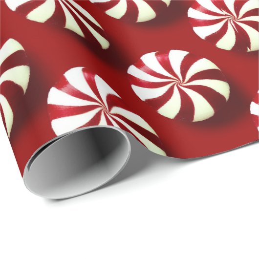 kerstpepermunt cadeaupapier (Rol Hoek)