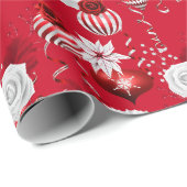 Kerstpepermunt | Sierstrip Bloem Cadeaupapier (Rol Hoek)