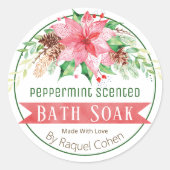 kerstpeppermint Scented Bath Soak Labels (Voorkant)