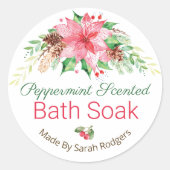 kerstpeppermint Scented Bath Soak Labels (Voorkant)