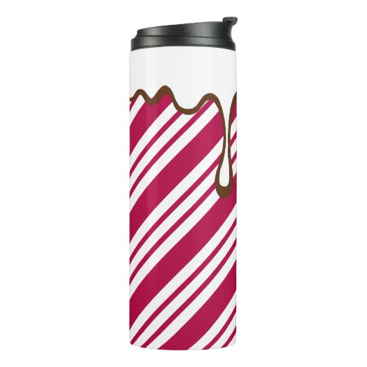 Kerstpeppermint-Snoep Koffie thermische trommel Thermosbeker (Gedraaid links)