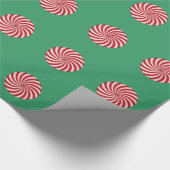 kerstpeppermint Swirl Cadeaupapier (Hoek)