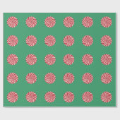 kerstpeppermint Swirl Cadeaupapier (Vlak)