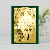 kerstperiode 1909 folie feestdagenkaart (Staand Voorkant)