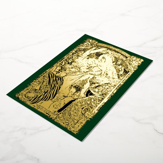  kerstperiode 1909 folie feestdagenkaart (Gedraaid)