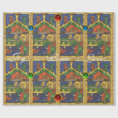 KERSTPERKAMENT MET EDELSTENEN CADEAUPAPIER (Vlak)