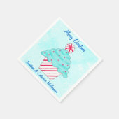kerstpermint Cupcake-gepersonaliseerde partij Servetten (Hoek)