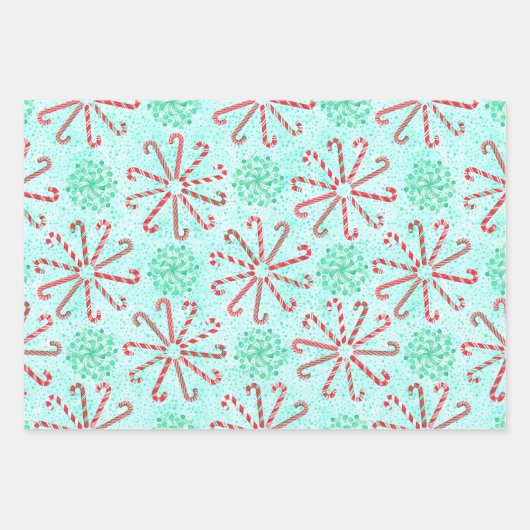 kerstperminten inpakpapier vel (Voorkant 2)