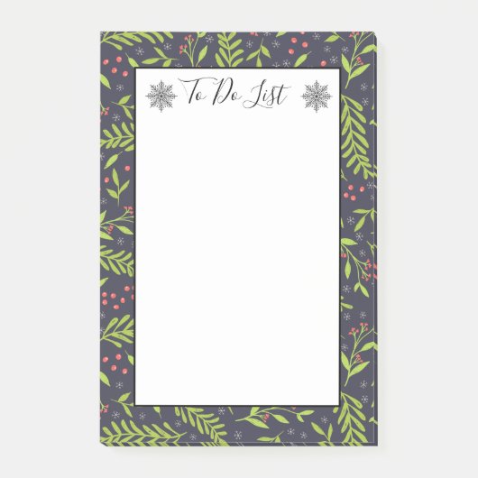 kerstpersen snowflakes bessen post-it® notes (Voorkant)