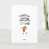 kerstpersonalisatienaam Santa Naughty Nice List Feestdagen Kaart (Achterkant)