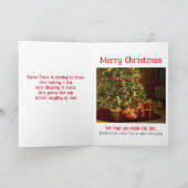 kerstpersonalisatienaam Santa Naughty Nice List Feestdagen Kaart (Binnen)