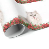 Kerstperzische kat cadeaupapier (Rol Hoek)