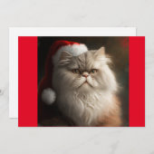 Kerstperzische kat, kerstkerstkat T-shirt Feestdagenkaart (Voorkant / Achterkant)