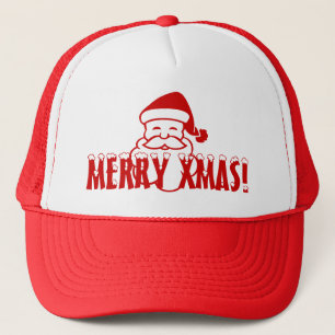 kerstpet met kerstcadeautje gezegde Merry Xmas! Trucker Pet