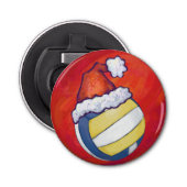KerstPet Volleyball Button Flesopener (Voorkant)