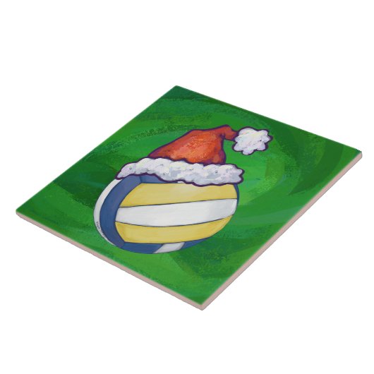 KerstPet Volleyball Tegeltje (Zijkant)