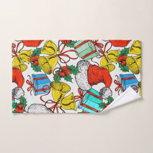 kerstPetten, geschenken en blaasjes Bad Handdoek (Handdoek)